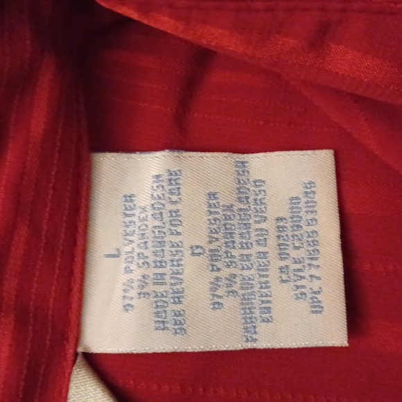4/$80 Red Striped Blouse - Size Large - Picture 7 of 7